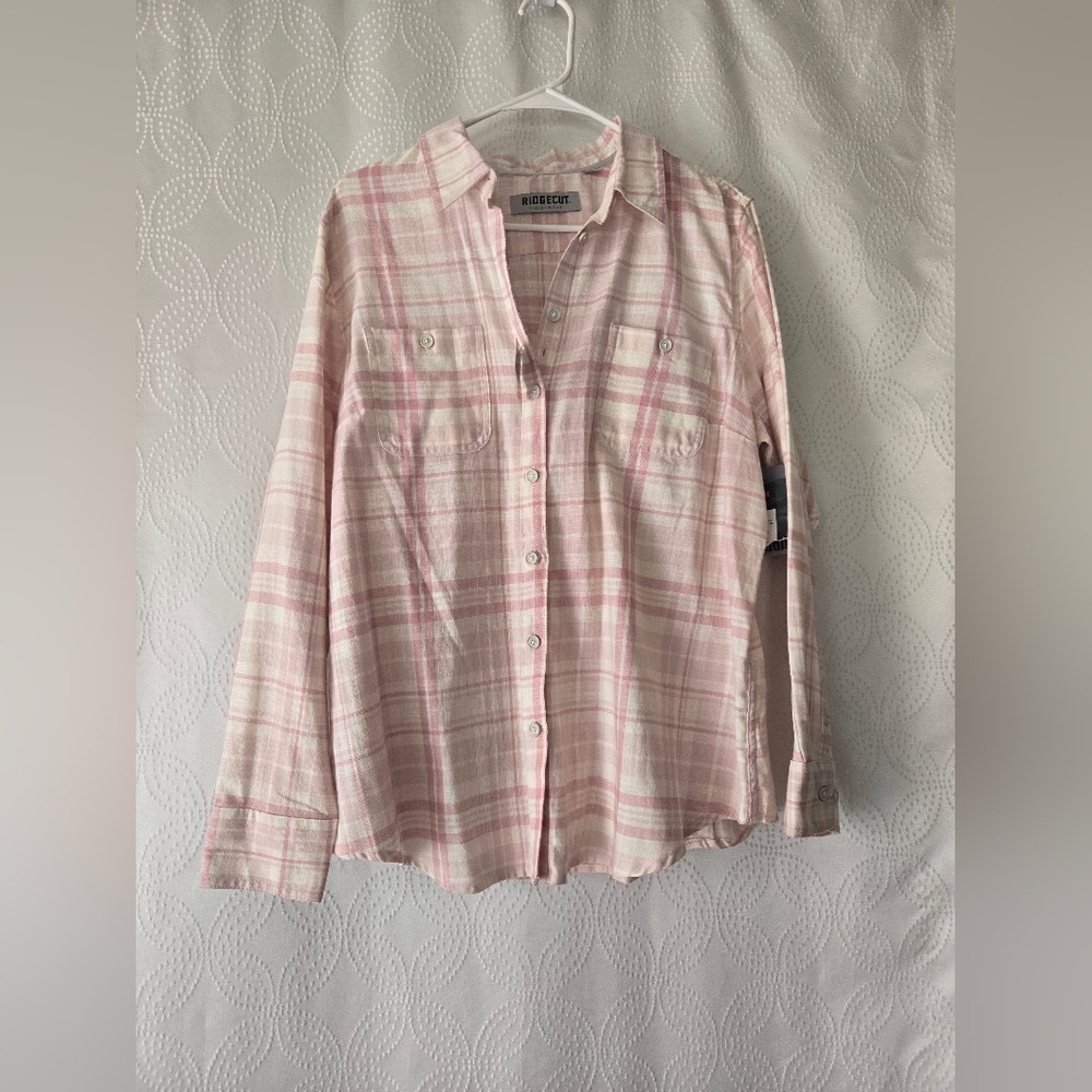 Abercrombie & Fitch Pink Plaid Women's Button Down Shirt